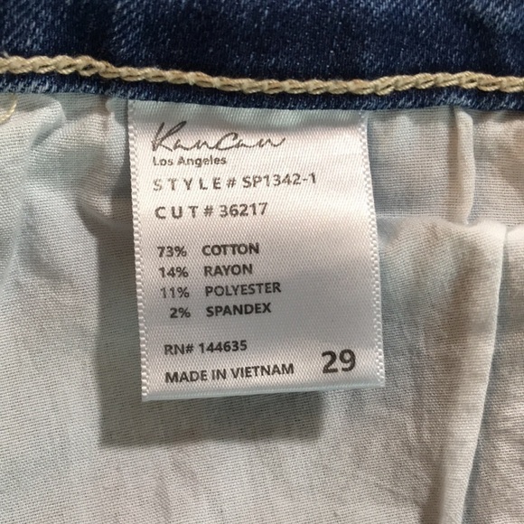 KanCan Fray Hem Medium Wash Distressed Mid-Rise Jeans size 29 - Picture 10 of 10